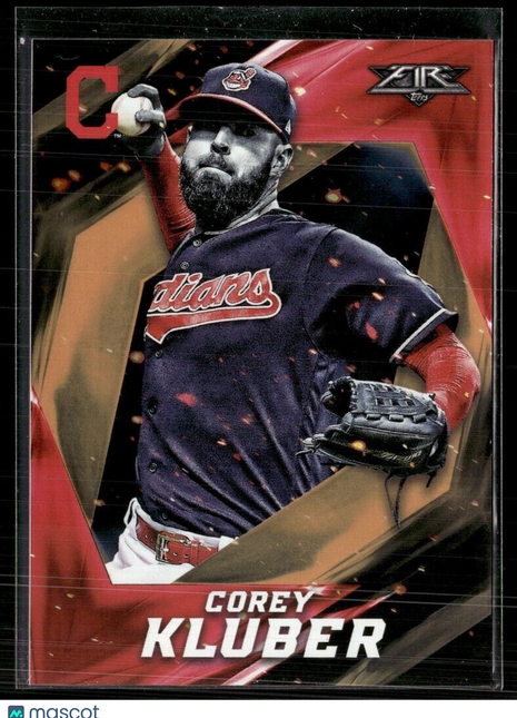 2017 TOPPS FIRE ORANGE /299 COREY KLUBER INDIANS