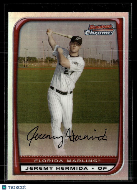 2008 BOWMAN CHROME REFRACTOR JEREMY HERMIDA MARLINS