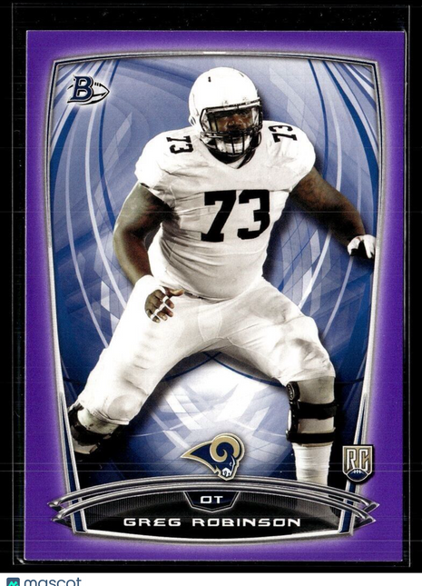 2014 BOWMAN PURPLE ROOKIE GREG ROBINSON RAMS