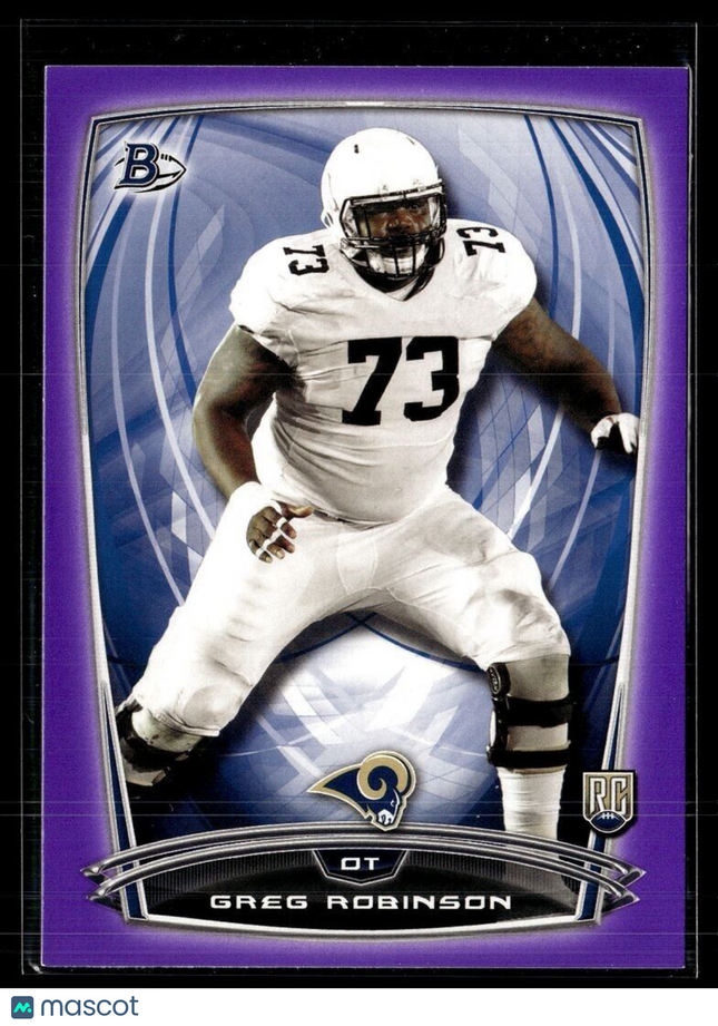2014 BOWMAN PURPLE ROOKIE GREG ROBINSON RAMS