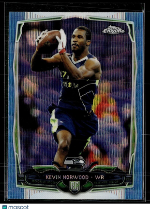 2014 TOPPS CHROME BLUE WAVE ROOKIE KEVIN NORWOOD SEAHAWKS