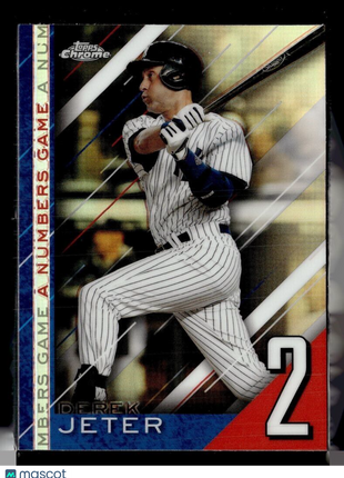 2020 TOPPS CHROME NUMBERS GAME DEREK JETER YANKEES