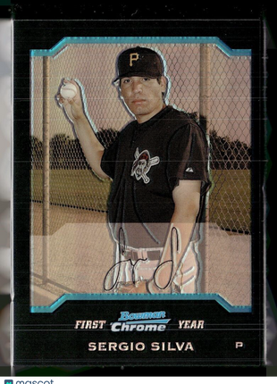 2004 BOWMAN CHROME REFRACTOR 1ST PROSPECT SERGIO SILVA PIRATES