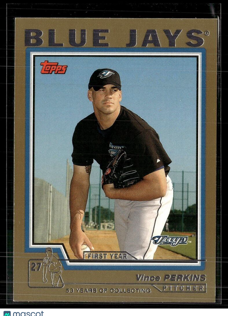 2004 TOPPS GOLD /2004 ROOKIE VINCE PERKINS BLUE JAYS
