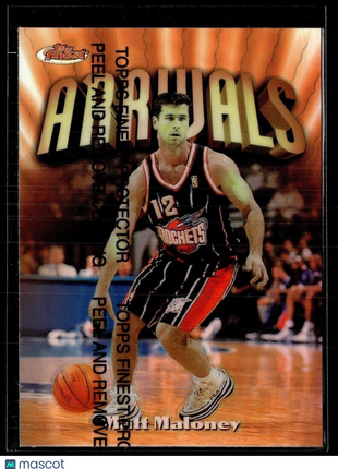 1997-98 FINEST ARRIVALS REFRACTOR UNPEELED MATT MALONEY ROCKETS
