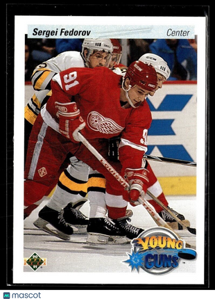 1990-91 UPPER DECK YOUNG GUNS SERGEI FEDOROV RED WINGS