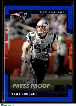 2017 DONRUSS BLUE PRESS PROOF TEDY BRUSCHI PATRIOTS