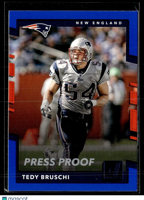 2017 DONRUSS BLUE PRESS PROOF TEDY BRUSCHI PATRIOTS