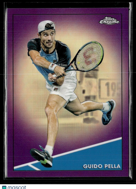 2021 TOPPS CHROME TENNIS PURPLE /199 52 Guido Pella