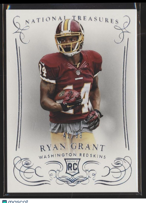 2014 NATIONAL TREASURES ROOKIE /99 RYAN GRANT REDSKINS