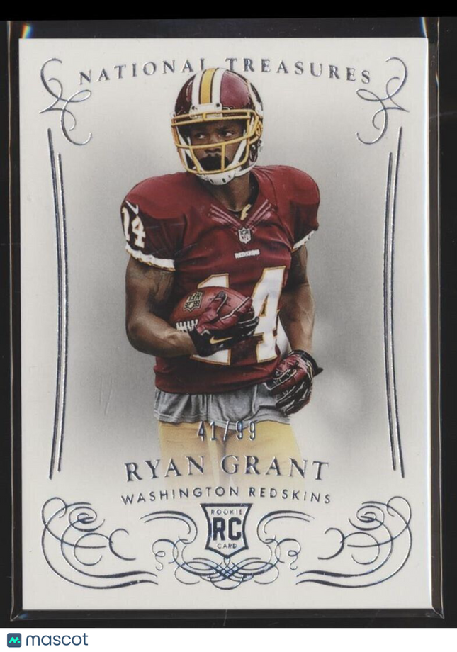 2014 NATIONAL TREASURES ROOKIE /99 RYAN GRANT REDSKINS