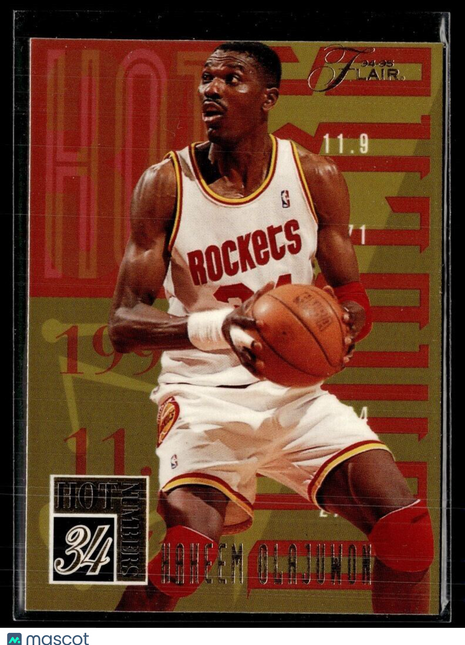 1994-95 FLAIR HOT NUMBERS HAKEEM OLAJUWON ROCKETS
