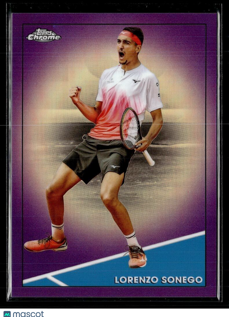 2021 TOPPS CHROME TENNIS PURPLE /199 63 Lorenzo Sonego