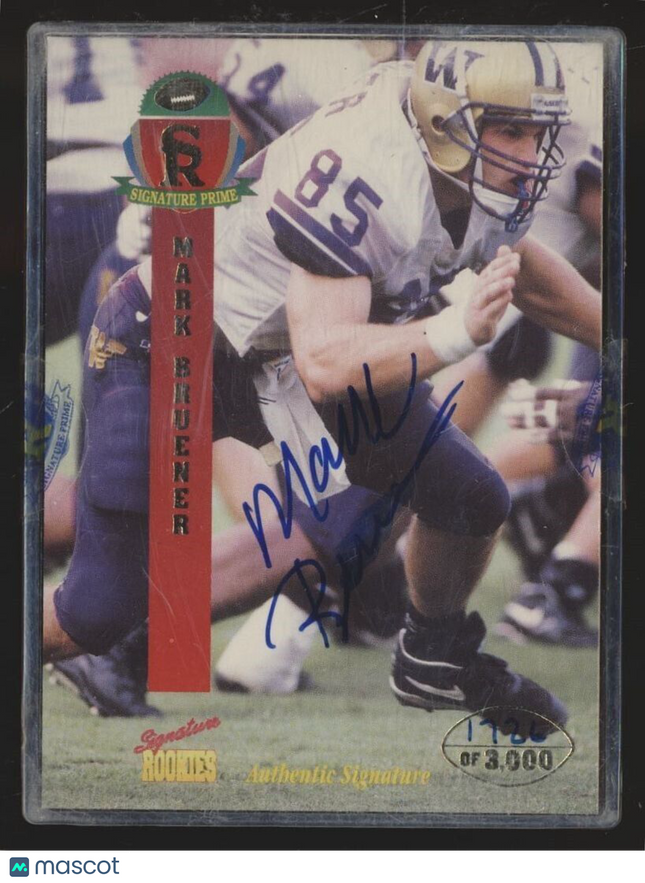 1995 SIGNATURE ROOKIES PRIME /3000 AUTO MARK BRUENER WASHINGTON