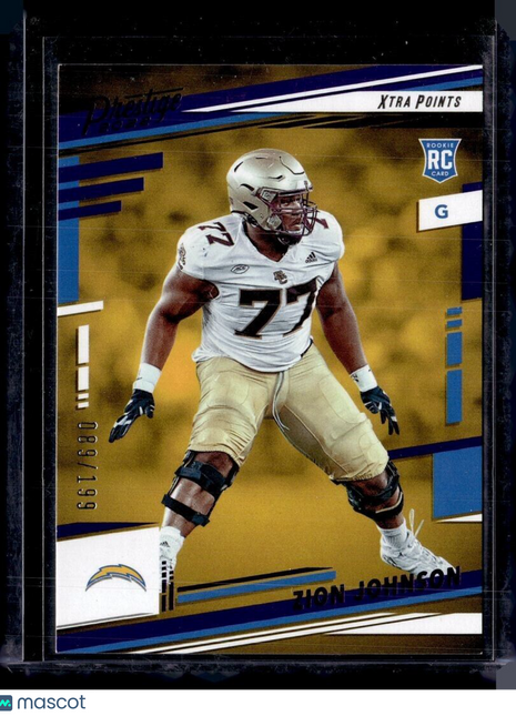 2022 PRESTIGE PURPLE /199 ROOKIE ZION JOHNSON CHARGERS