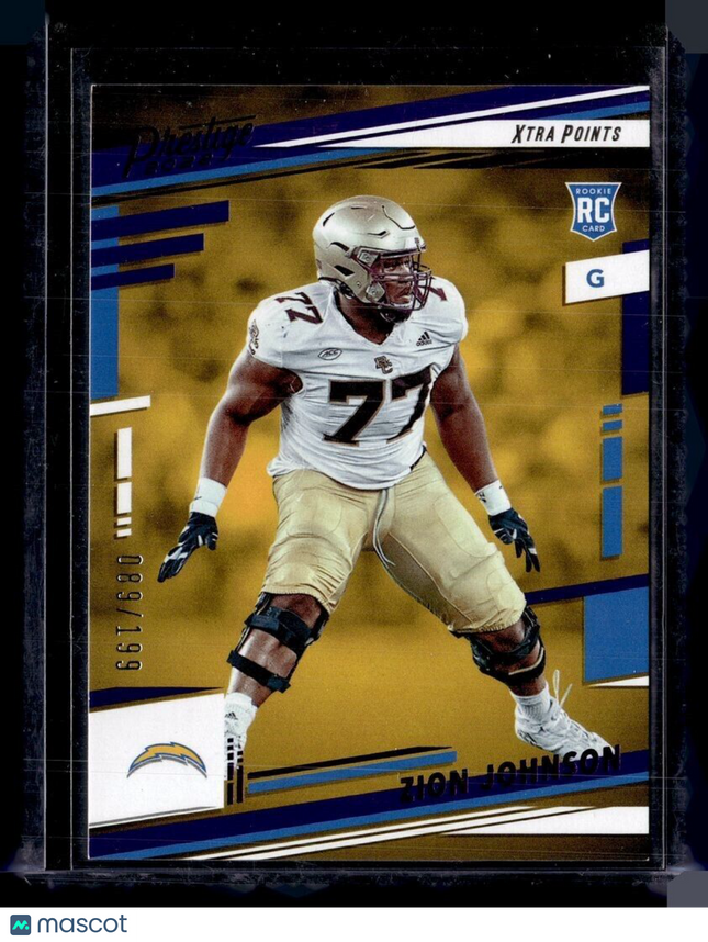2022 PRESTIGE PURPLE /199 ROOKIE ZION JOHNSON CHARGERS