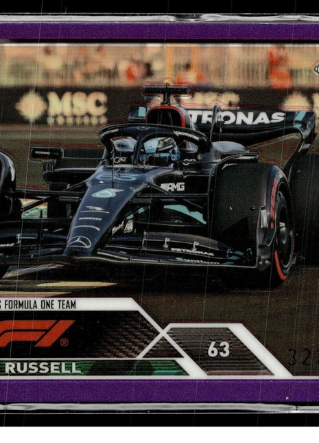 2023 TOPPS CHROME FORMULA 1 F1 PURPLE /399 #105 GEORGE RUSSELL