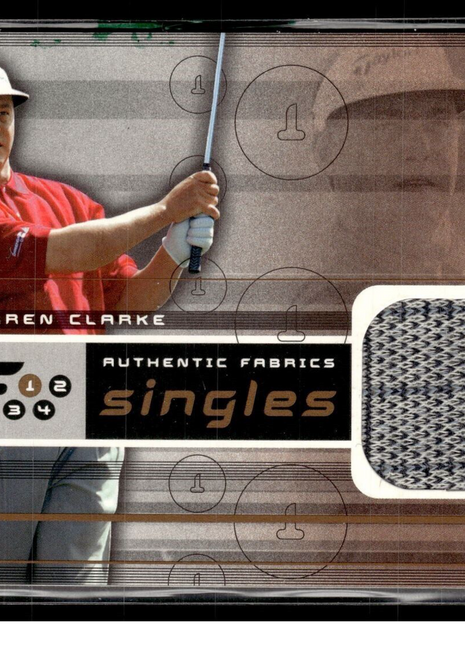 2003 SP GAME USED AF SINGLES SHIRT RELIC DARREN CLARKE