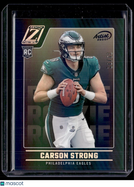 2022 DONRUSS ZENITH ARTIST PROOF /50 ROOKIE CARSON STRONG EAGLES
