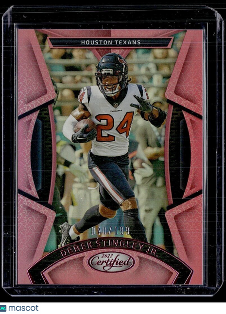 2023 CERTIFIED PINK /199 DEREK STINGLEY JR TEXANS