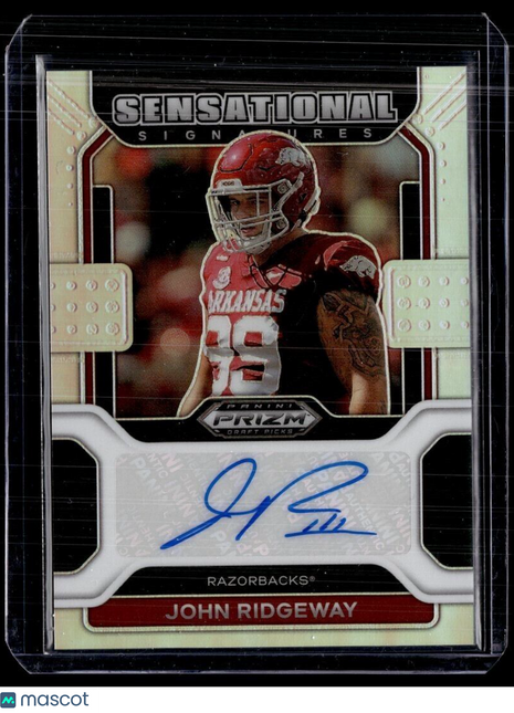 2022 PRIZM DRAFT SILVER SENSATIONAL AUTO JOHN RIDGEWAY ARKANSAS