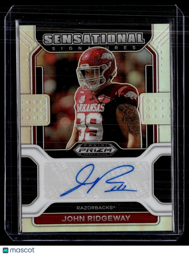 2022 PRIZM DRAFT SILVER SENSATIONAL AUTO JOHN RIDGEWAY ARKANSAS