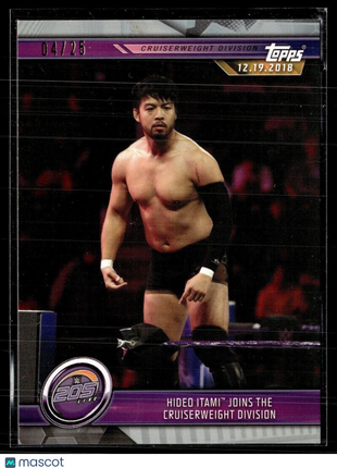 2019 TOPPS WWE PURPLE /25 NXT HIDEO ITAMI