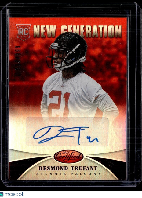 2013 CERTIFIED RED NEW GENERATION /999 AUTO DESMOND TRUFANT FALCONS