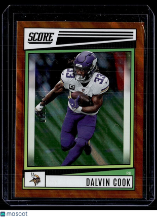2022 SCORE ORANGE LAVA /599 DALVIN COOK VIKINGS