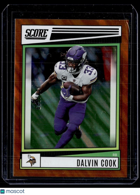 2022 SCORE ORANGE LAVA /599 DALVIN COOK VIKINGS