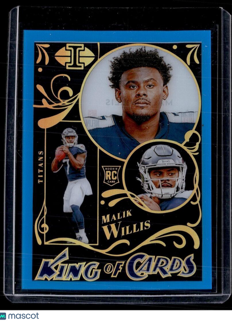 2022 ILLUSIONS BLUE /299 KING OF CARDS ROOKIE MALIK WILLIS TITANS