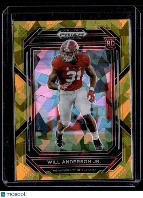 2023 PRIZM DRAFT YELLOW ICE ROOKIE WILL ANDERSON JR ALABAMA