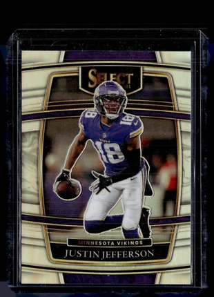 2021 SELECT SILVER HOLO CONCOURSE JUSTIN JEFFERSON VIKINGS
