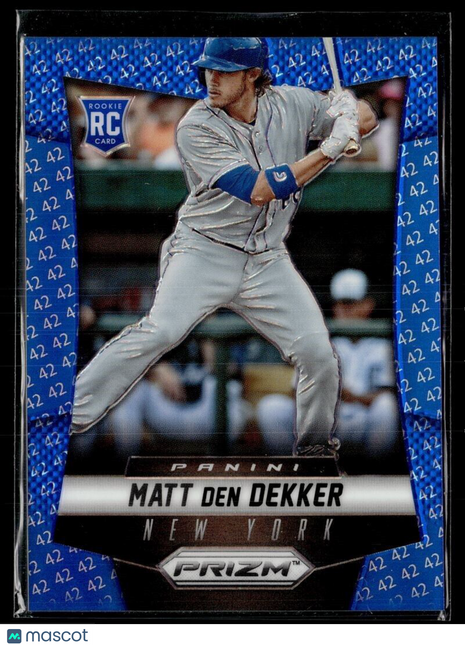 2014 PRIZM BLUE JACKIE ROBINSON 42 /42 ROOKIE 197 Matt den Dekker New York Mets