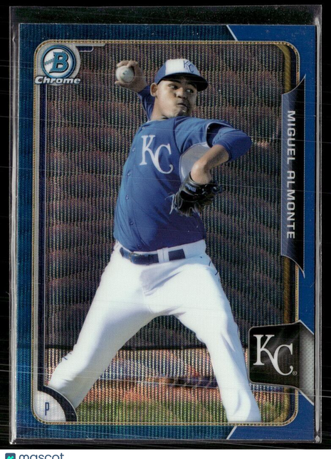 2015 BOWMAN CHROME BLUE WAVE MIGUEL ALMONTE ROYALS