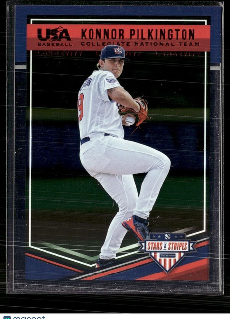 2018 STARS STRIPES RED LONGEVITY /249 KONNOR PILKINGTON USA
