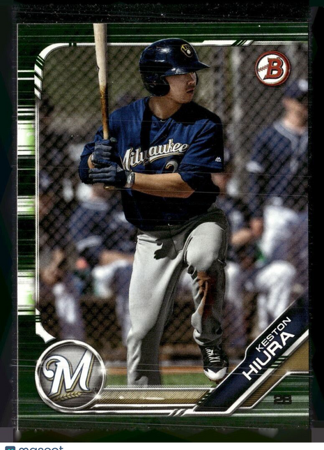 2019 BOWMAN CAMO KESTON HIURA BREWERS