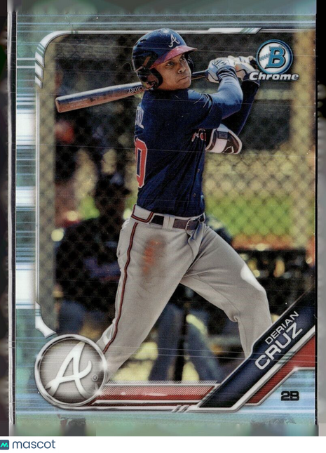 2019 BOWMAN CHROME SKY BLUE DERIAN CRUZ BRAVES