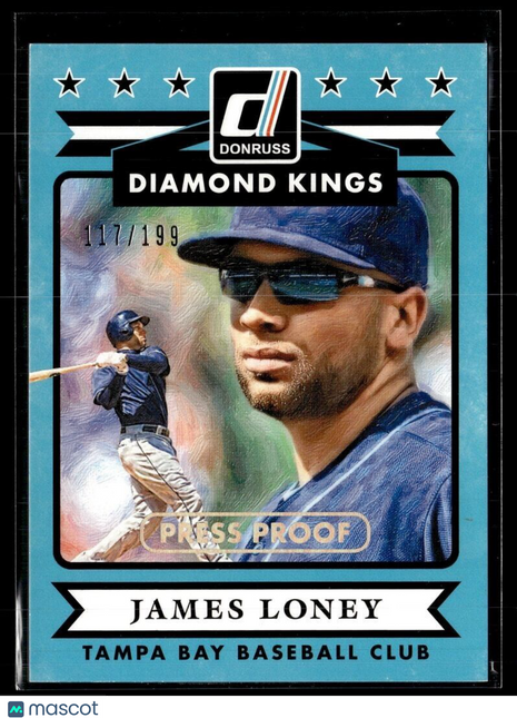 2015 DONRUSS SILVER PRESS PROOF /199 DIAMOND KINGS JAMES LONEY RAYS
