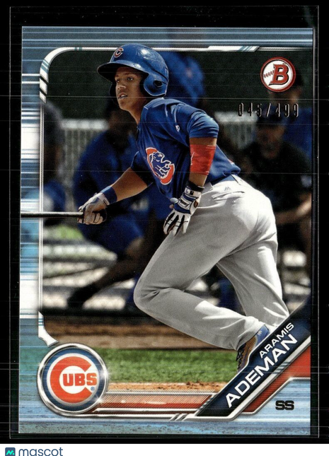 2019 BOWMAN SKY BLUE /499 ARAMIS ADEMAN CUBS