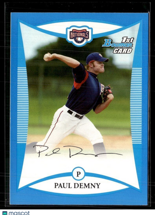 2008 BOWMAN BLUE /399 1ST PROSPECT PAUL DEMNY NATIONALS