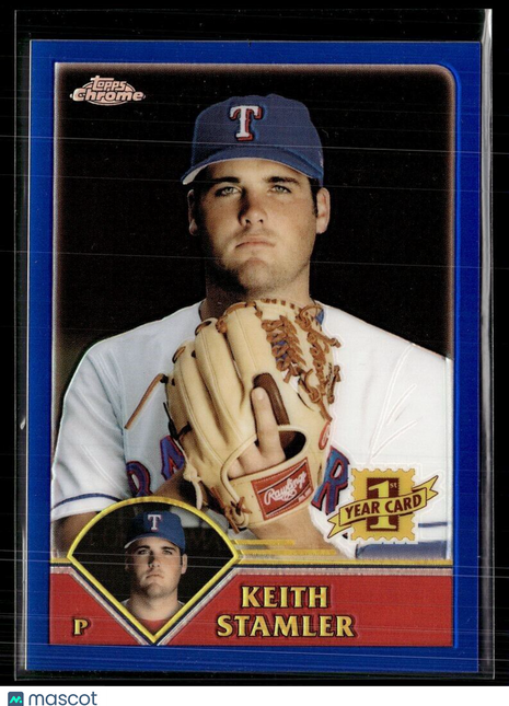 2003 TOPPS CHROME REFRACTOR 1ST KEITH STAMLER RANGERS