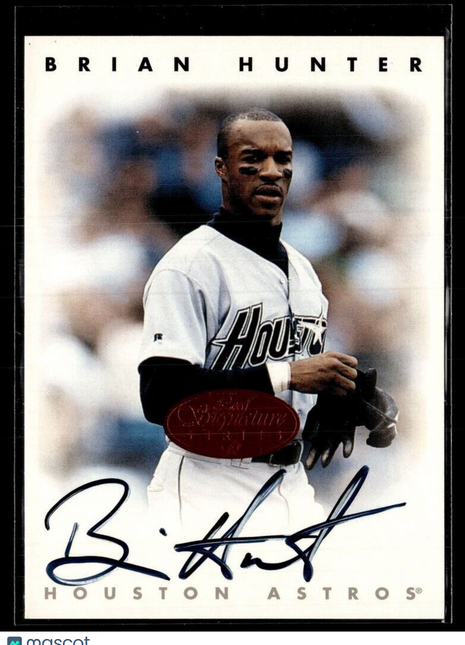1996 LEAF SIGNATURE SERIES AUTO BRIAN HUNTER ASTROS