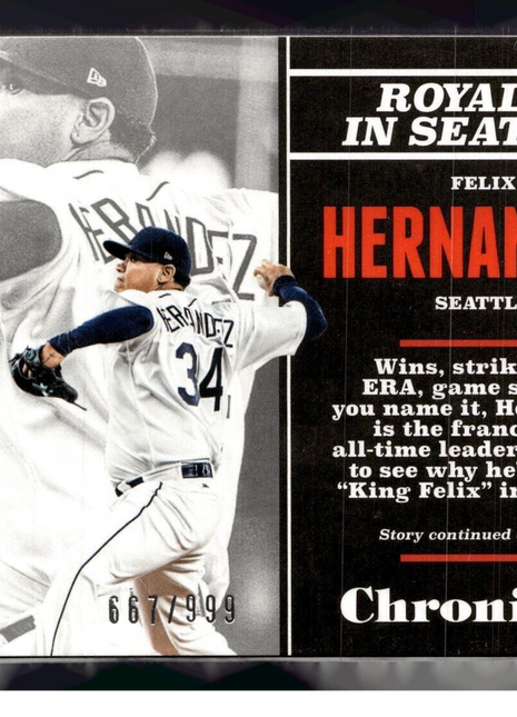 2017 CHRONICLES GOLD /999 FELIX HERNANDEZ MARINERS