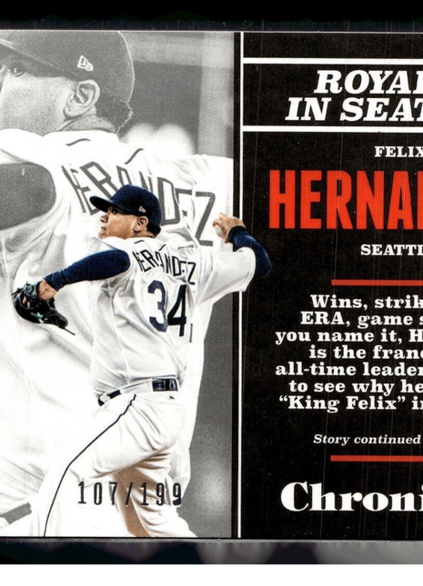 2017 CHRONICLES GREEN /199 FELIX HERNANDEZ MARINERS