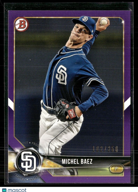 2018 BOWMAN PURPLE /250 MICHEL BAEZ PADRES