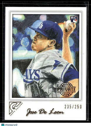 2017 TOPPS GALLERY PRIVATE STOCK /250 ROOKIE JOSE DE LEON RAYS