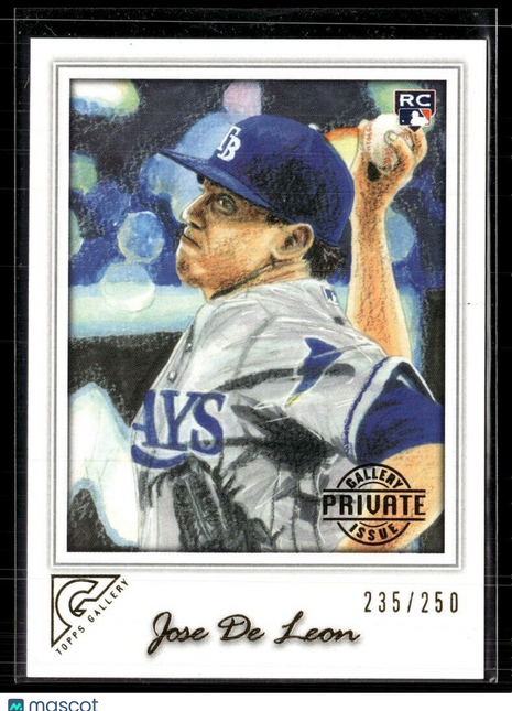 2017 TOPPS GALLERY PRIVATE STOCK /250 ROOKIE JOSE DE LEON RAYS