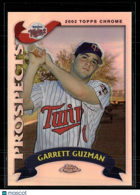 2002 TOPPS CHROME REFRACTOR PROSPECTS GARRETT GUZMAN TWINS