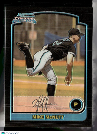2003 BOWMAN CHROME REFRACTOR 1ST PROSPECT MIKE MCNUTT MARLINS
